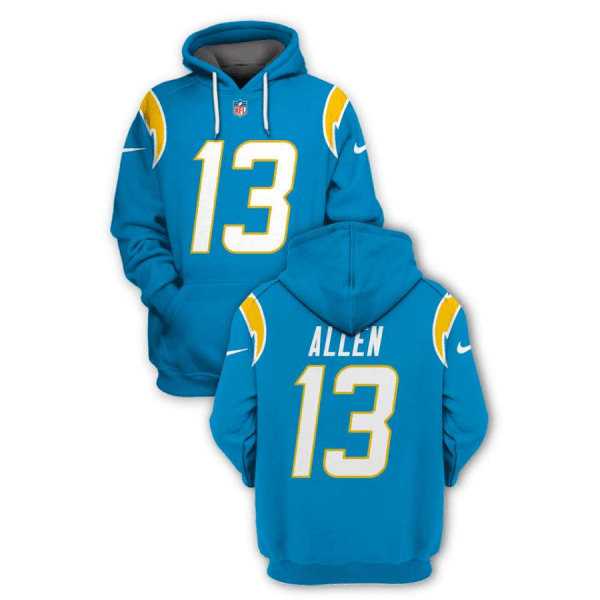 Men's Los Angeles Chargers #13 Keenan Allen 2021 Blue Pullover Hoodie,We sell and wholesale Men's Los Angeles Chargers #13 Keenan Allen 2021 Blue Pullover Hoodie on line form chian!
